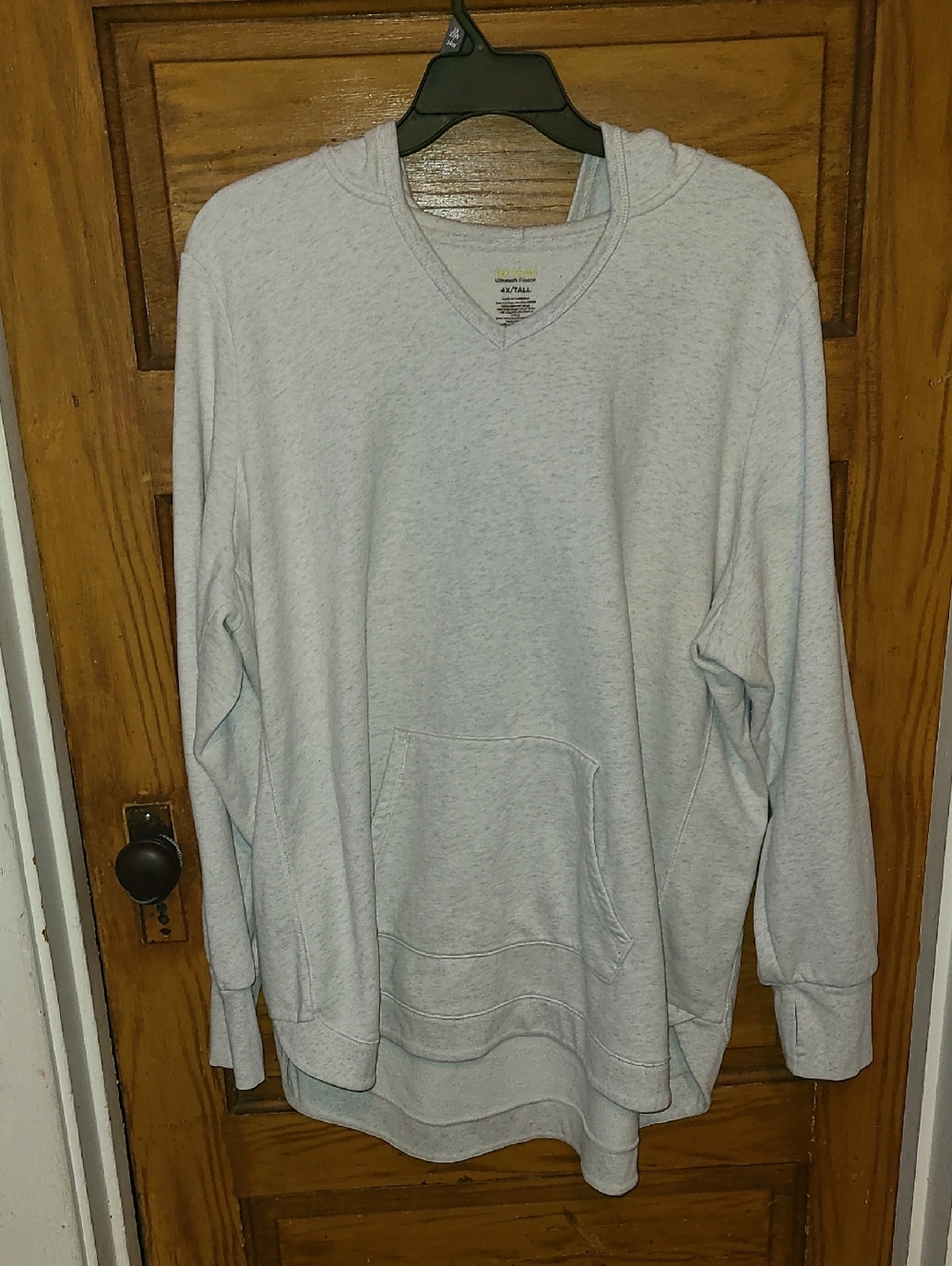 tek gear Heather Oatmeal V‑Neck Pullover Hoodie